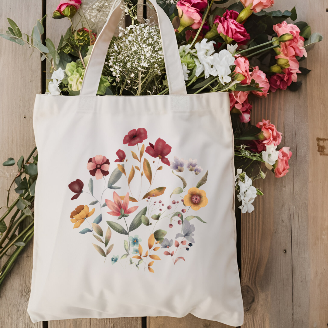 Wildflower Tote Bag - Spring Gift for Moms