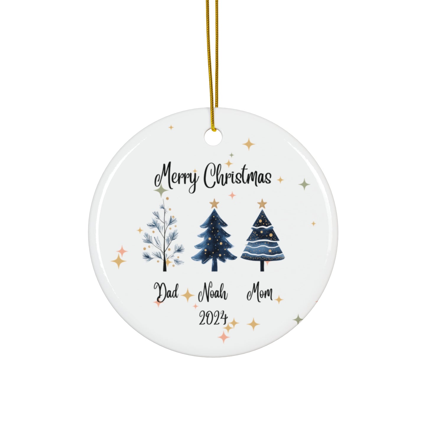 Personalized Christmas Tree Family - Ceramic Ornament - Wild Family Tribe
