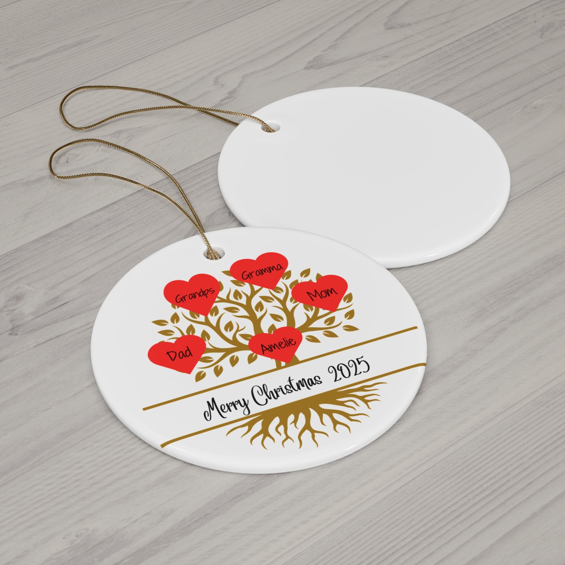 Personalized Family live tree ornament
