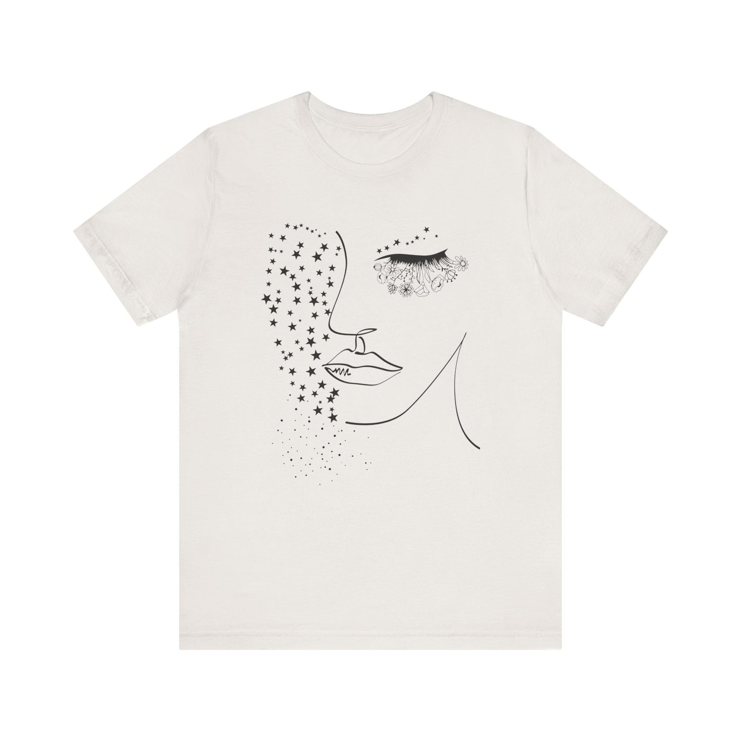 Flat Lay of the Mother Nature T-Shirt, highlighting the soft Airlume cotton fabric, classic crew neckline, White Vintage