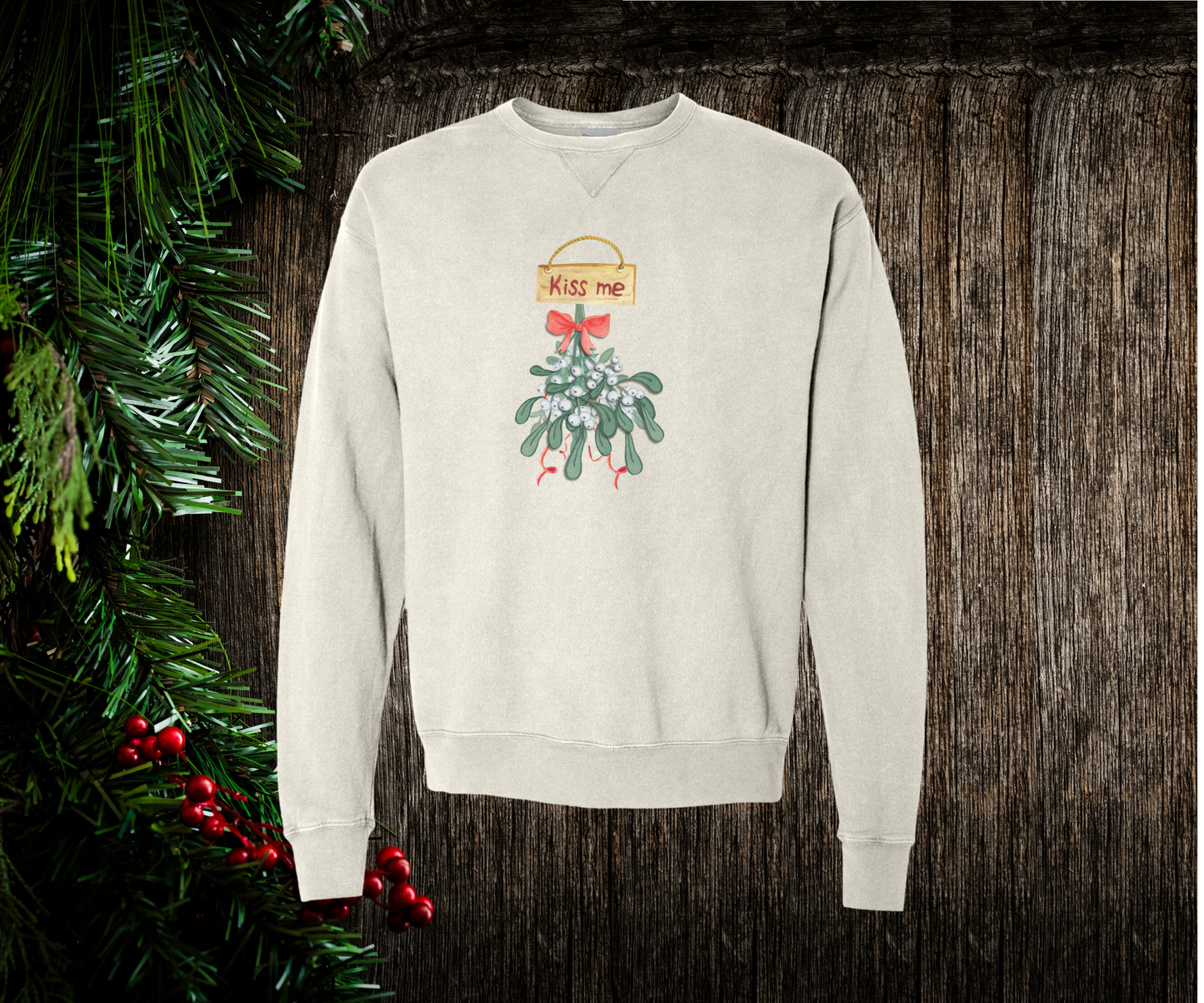Kiss Me Under the Mistletoe: A Christmas Crewneck - Wild Family Tribe