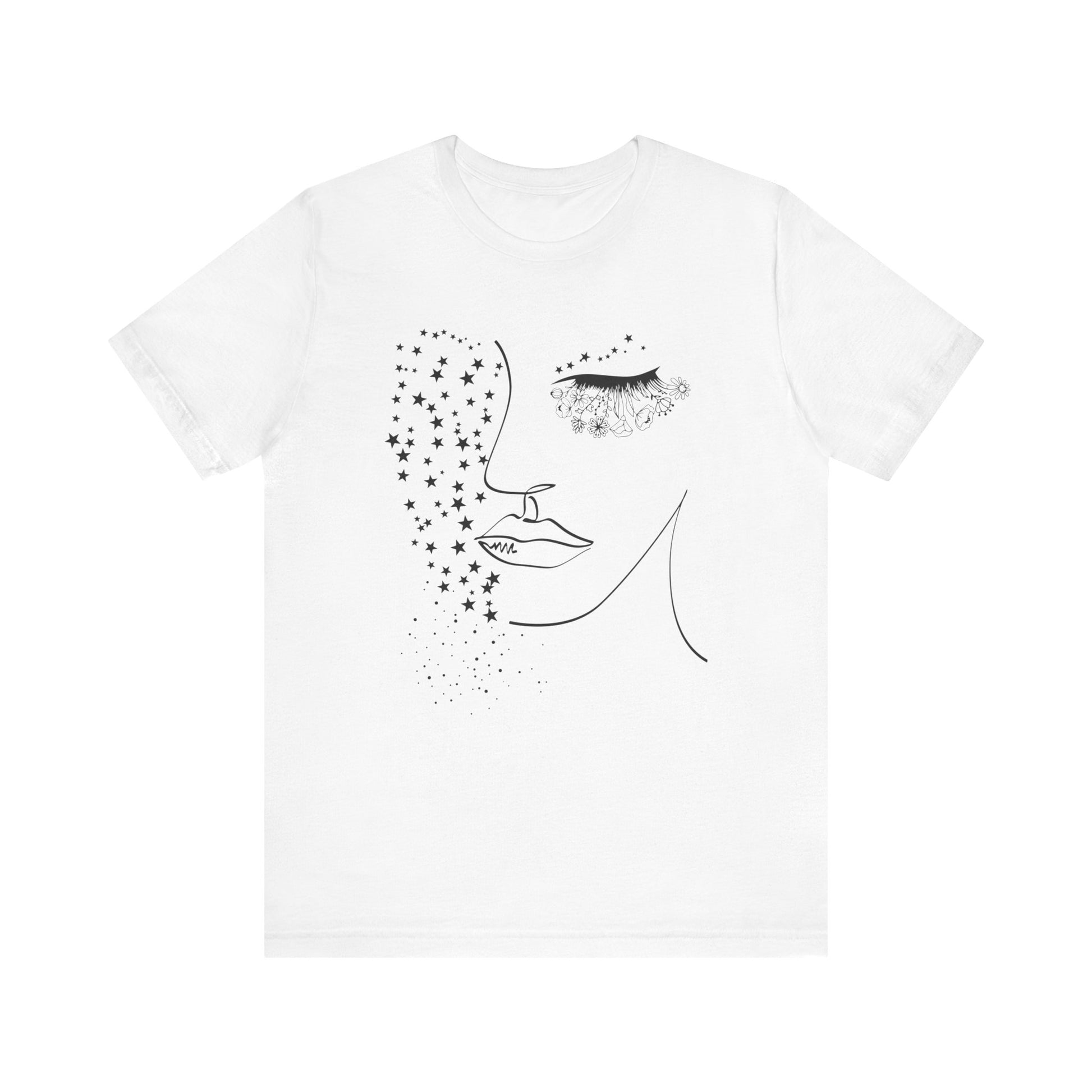 Folded Mother Nature T-Shirt, highlighting the soft Airlume cotton fabric, classic crew neckline, and White
