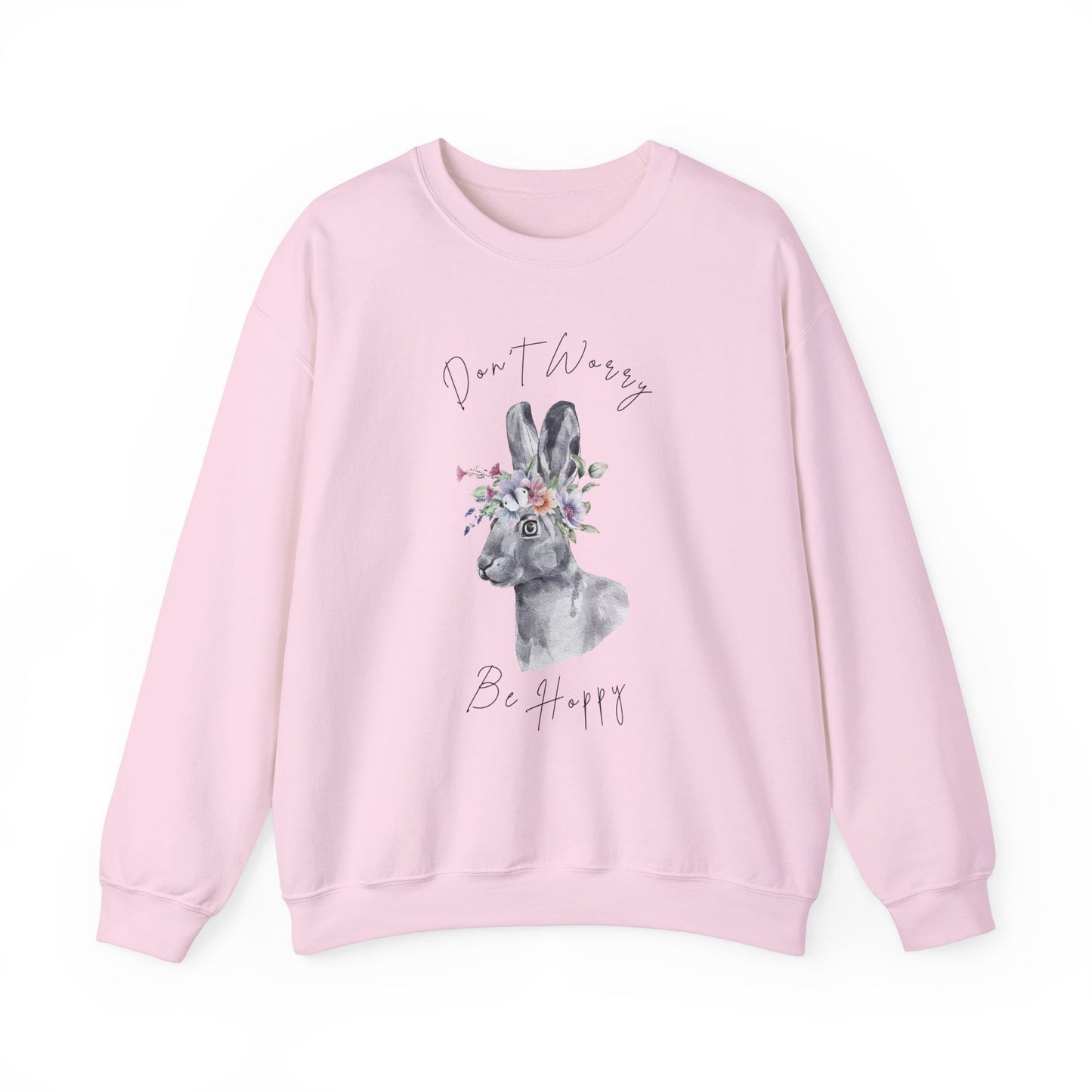 Hopping into Spring: Easter Bunny & Flowers Unisex Crewneck Sweatshirt - Wild Family Tribe