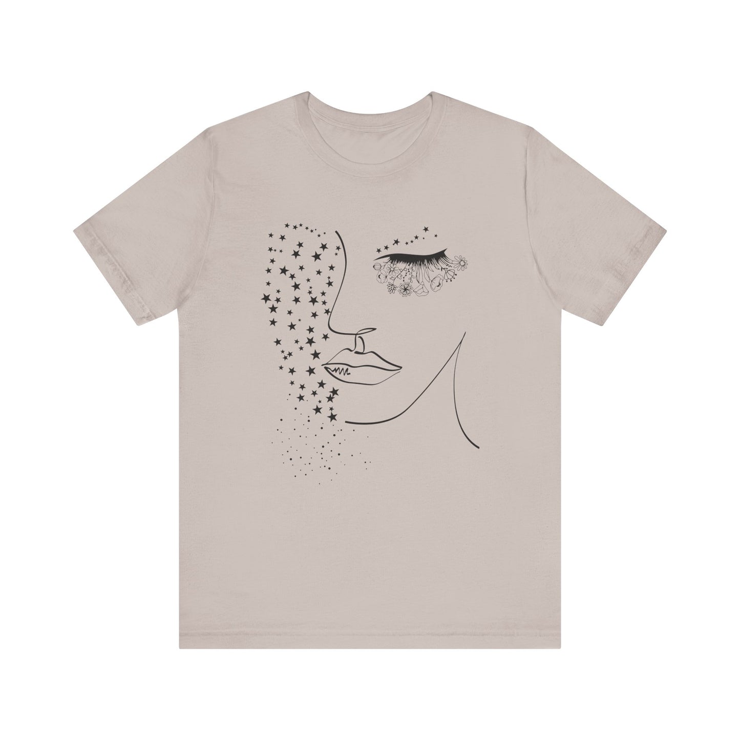 Flat Lay of the Mother Nature T-Shirt, highlighting the soft Airlume cotton fabric, classic crew neckline, Heather Clay grey