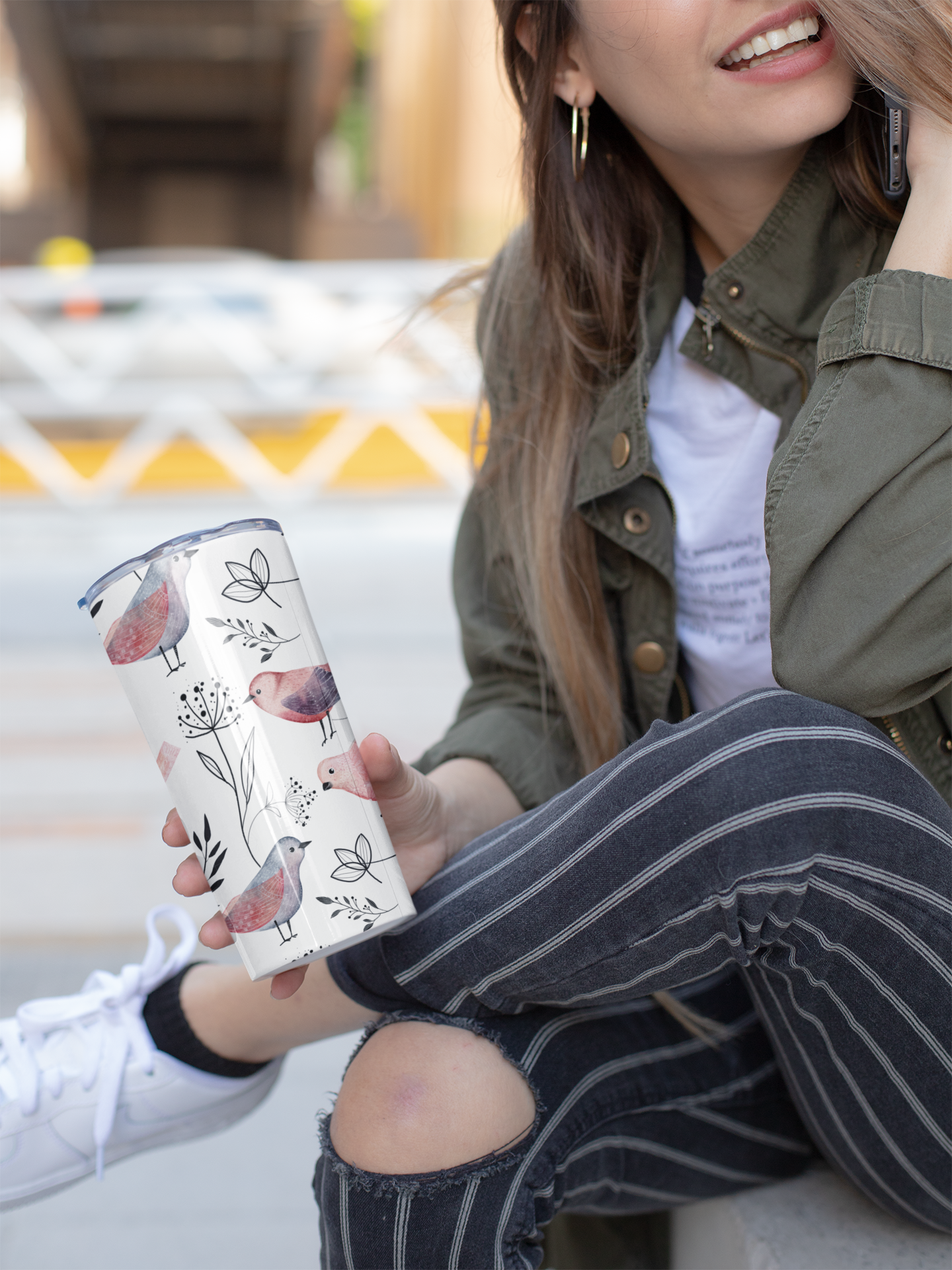 20oz floral tumbler