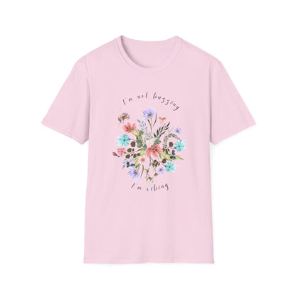 Sweet Spring! I'm Not Buzzing Unisex Softstyle T-Shirt - Wildflowers & Bees Spring Collection - Wild Family Tribe