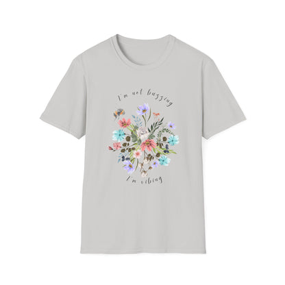 Sweet Spring! I'm Not Buzzing Unisex Softstyle T-Shirt - Wildflowers & Bees Spring Collection - Wild Family Tribe