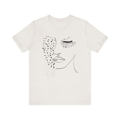 Flat Lay of the Mother Nature T-Shirt, highlighting the soft Airlume cotton fabric, classic crew neckline, White Vintage