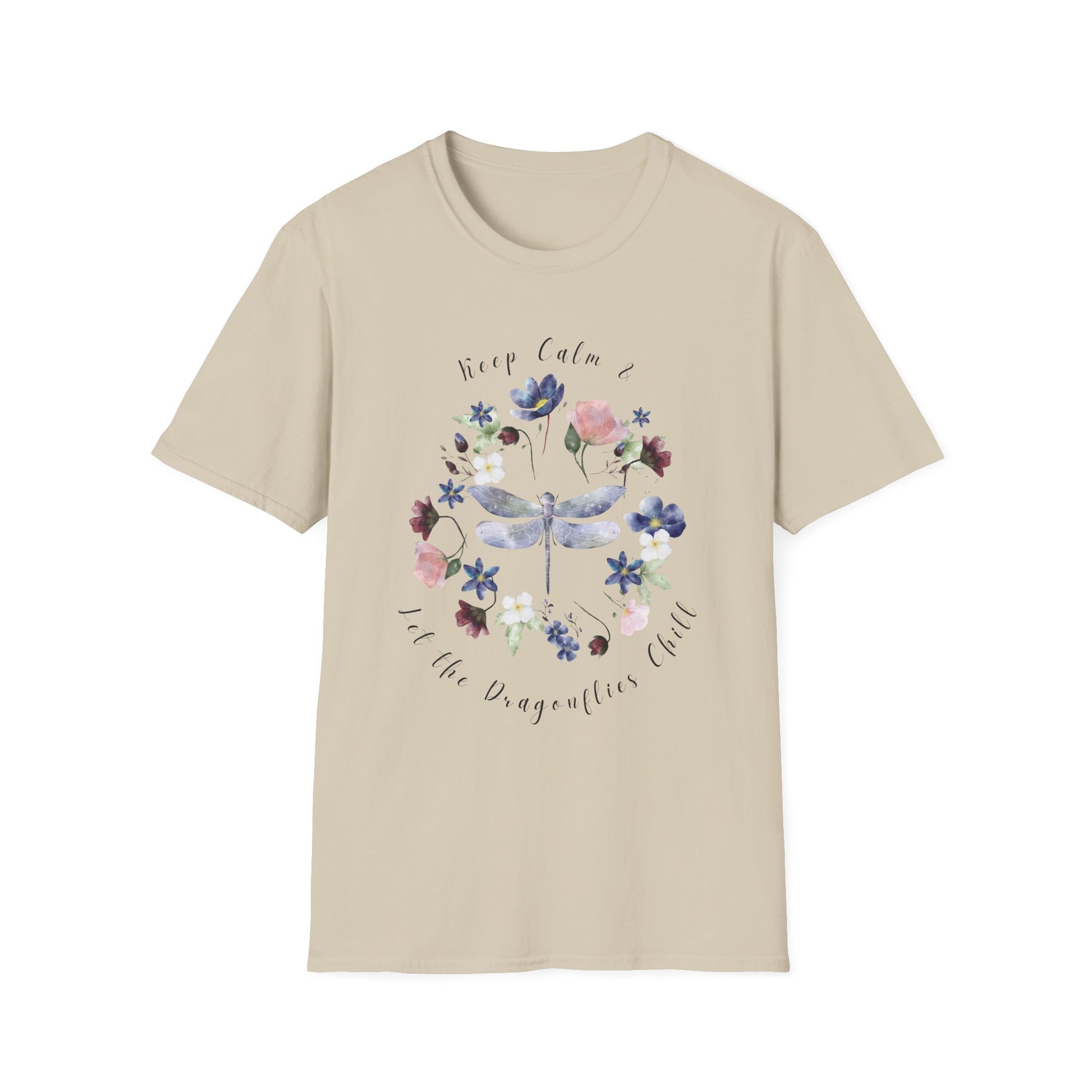 Chill Spring! Keep Calm & Let the Dragonflies Chill Unisex Soft Style T-Shirt - Wild Family Tribe