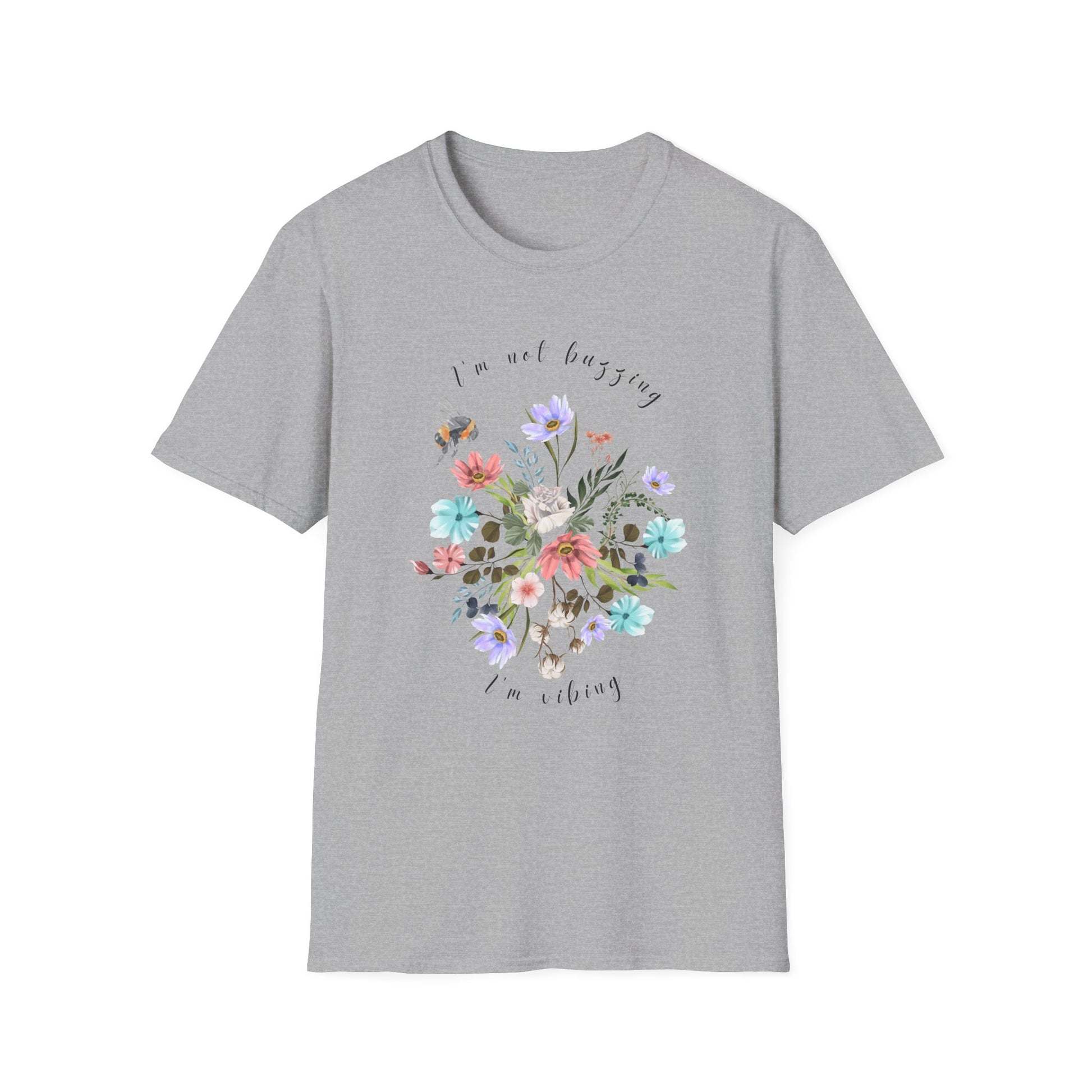 Sweet Spring! I'm Not Buzzing Unisex Softstyle T-Shirt - Wildflowers & Bees Spring Collection - Wild Family Tribe