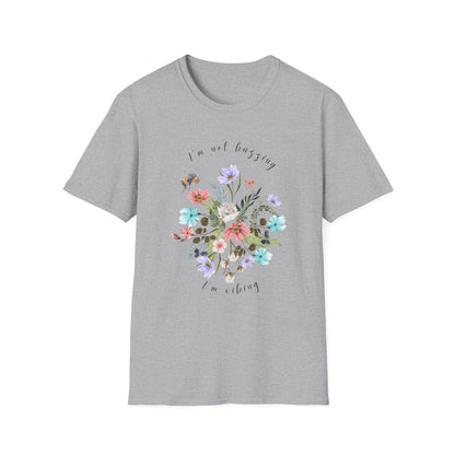 Sweet Spring! I'm Not Buzzing Unisex Softstyle T-Shirt - Wildflowers & Bees Spring Collection - Wild Family Tribe