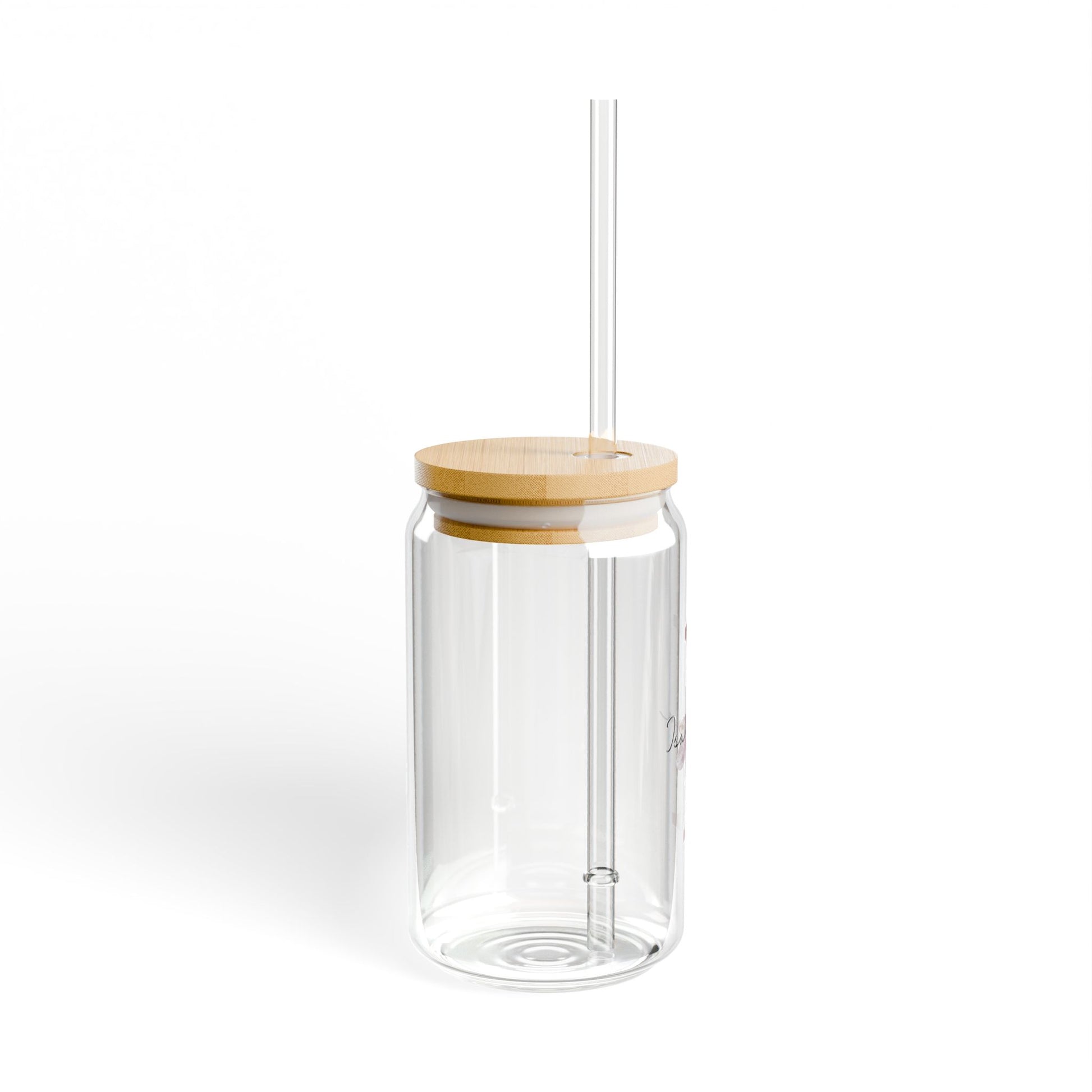 Floral Initial Sipper Glass