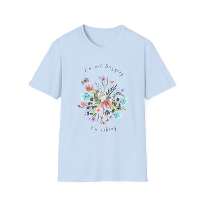 Sweet Spring! I'm Not Buzzing Unisex Softstyle T-Shirt - Wildflowers & Bees Spring Collection - Wild Family Tribe
