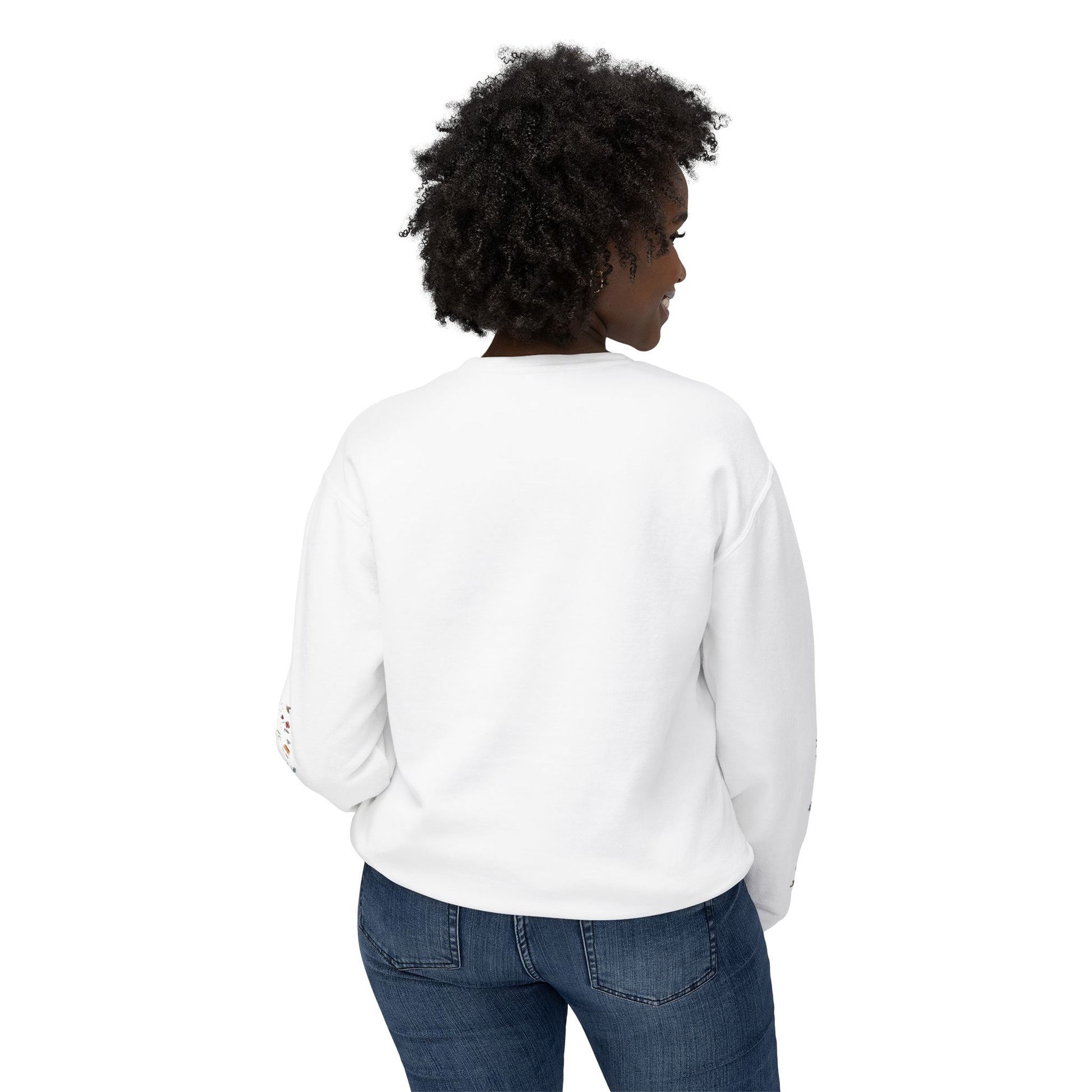 Keep Calm & Bloom on: Watercolor Fox & Flowers Unisex Lightweight Crewneck Sweatshirt - Wild Family Tribe