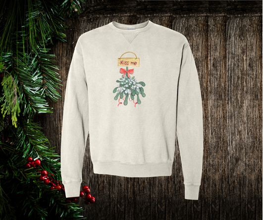 Kiss Me Under the Mistletoe: A Christmas Crewneck - Wild Family Tribe