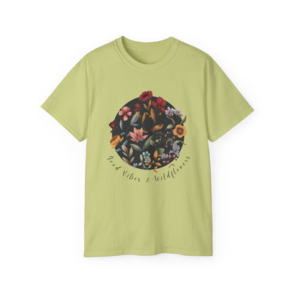 Hello Spring: Good Vibes & Wildflowers Unisex Ultra Cotton Tee - Wild Family Tribe