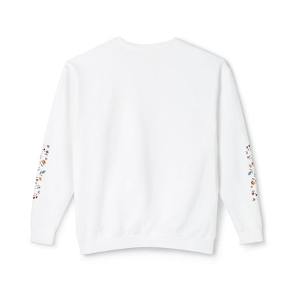 Keep Calm & Bloom on: Watercolor Fox & Flowers Unisex Lightweight Crewneck Sweatshirt - Wild Family Tribe