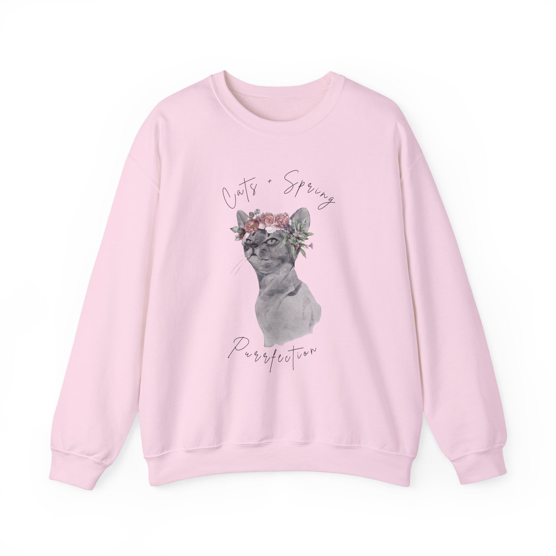 Cat + Spring Unisex Crewneck Sweatshirt - Purrfect for Spring - Wild Family Tribe