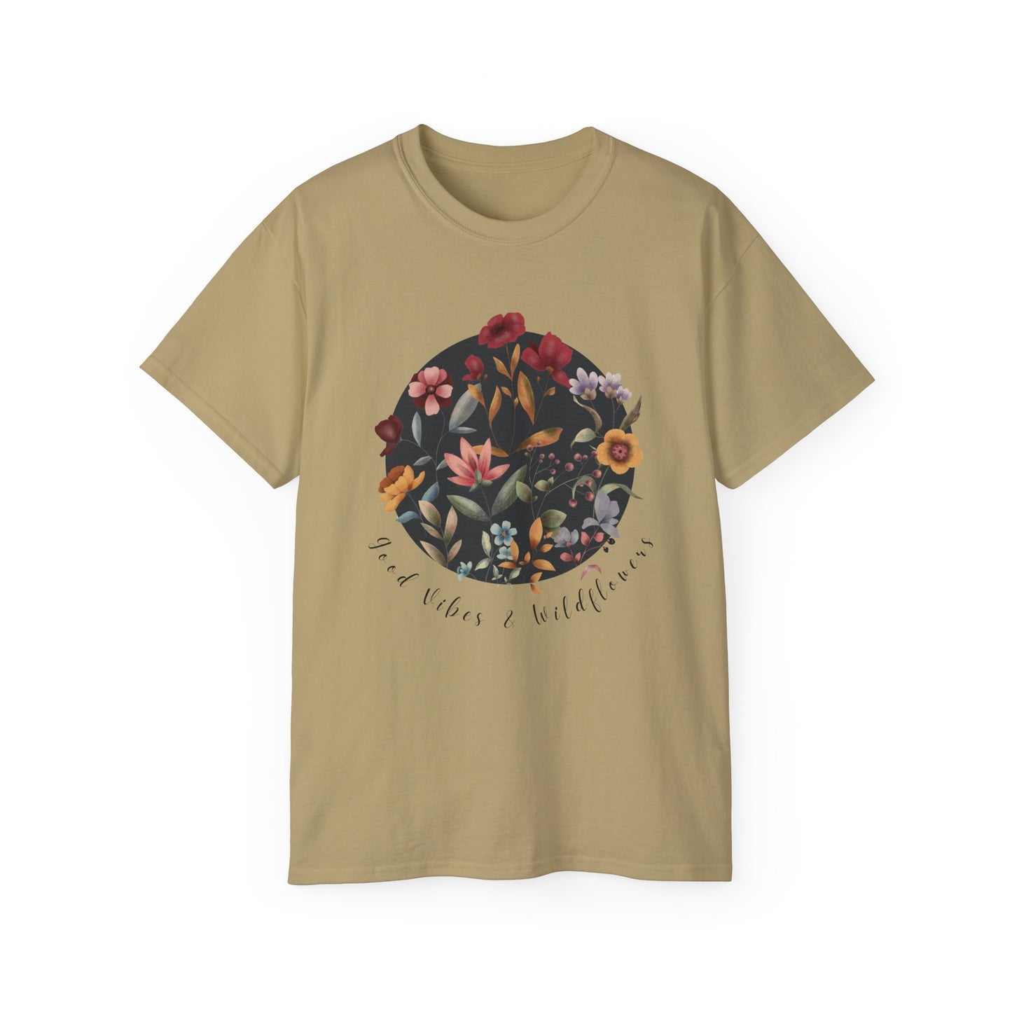 Hello Spring: Good Vibes & Wildflowers Unisex Ultra Cotton Tee - Wild Family Tribe