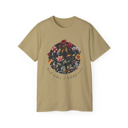 Hello Spring: Good Vibes & Wildflowers Unisex Ultra Cotton Tee - Wild Family Tribe