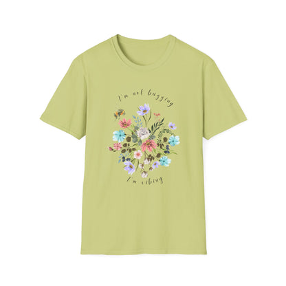 Sweet Spring! I'm Not Buzzing Unisex Softstyle T-Shirt - Wildflowers & Bees Spring Collection - Wild Family Tribe