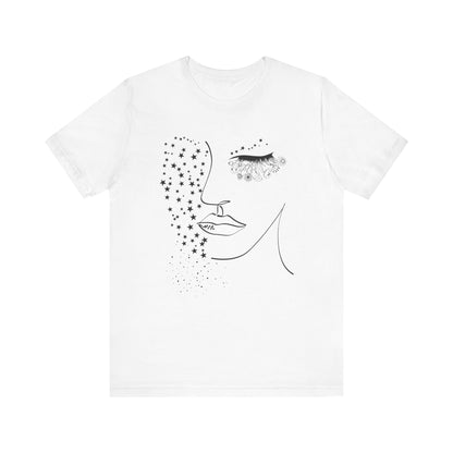 Folded Mother Nature T-Shirt, highlighting the soft Airlume cotton fabric, classic crew neckline, and White