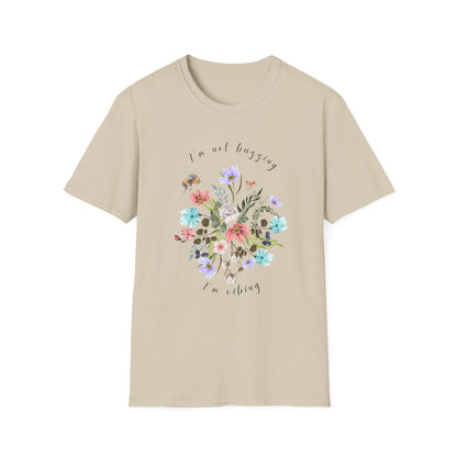 Sweet Spring! I'm Not Buzzing Unisex Softstyle T-Shirt - Wildflowers & Bees Spring Collection - Wild Family Tribe