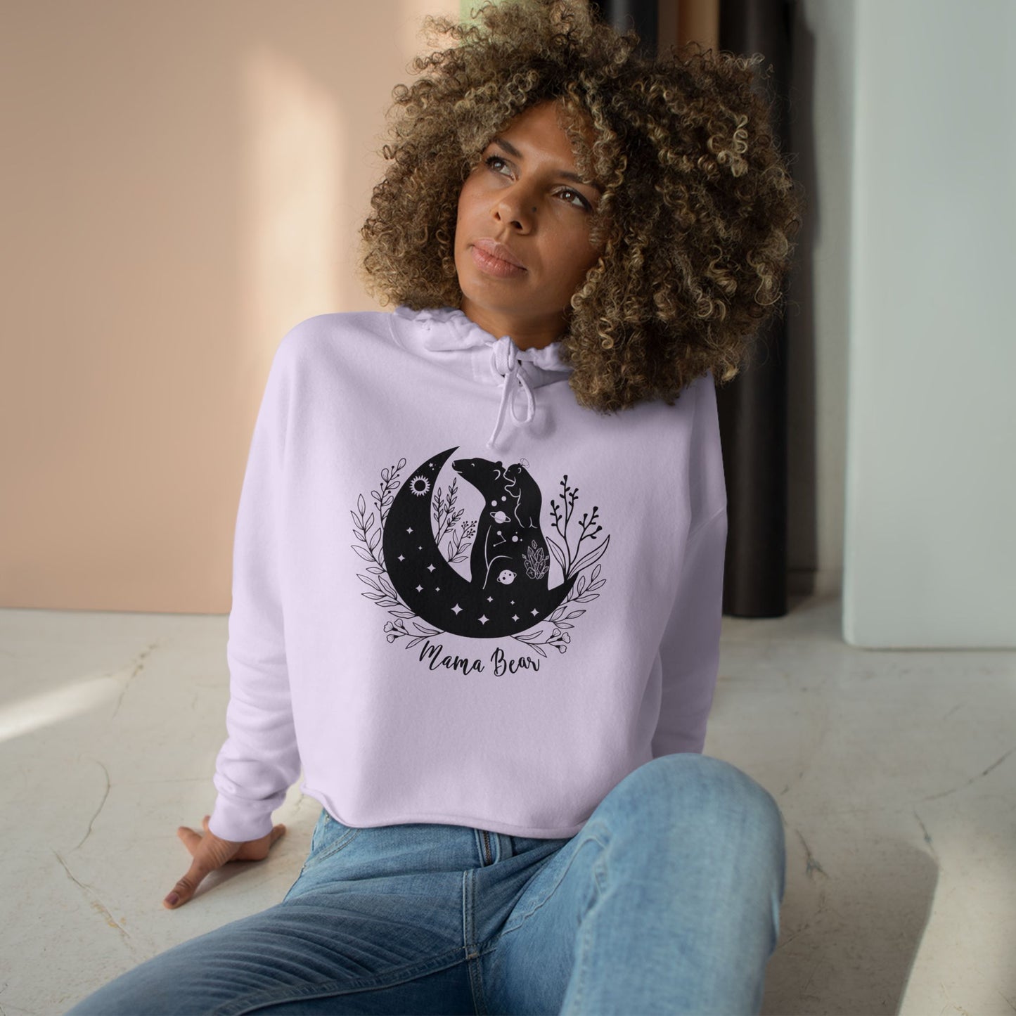 Mama Bear Crop Hoodie - Wild Family Tribe