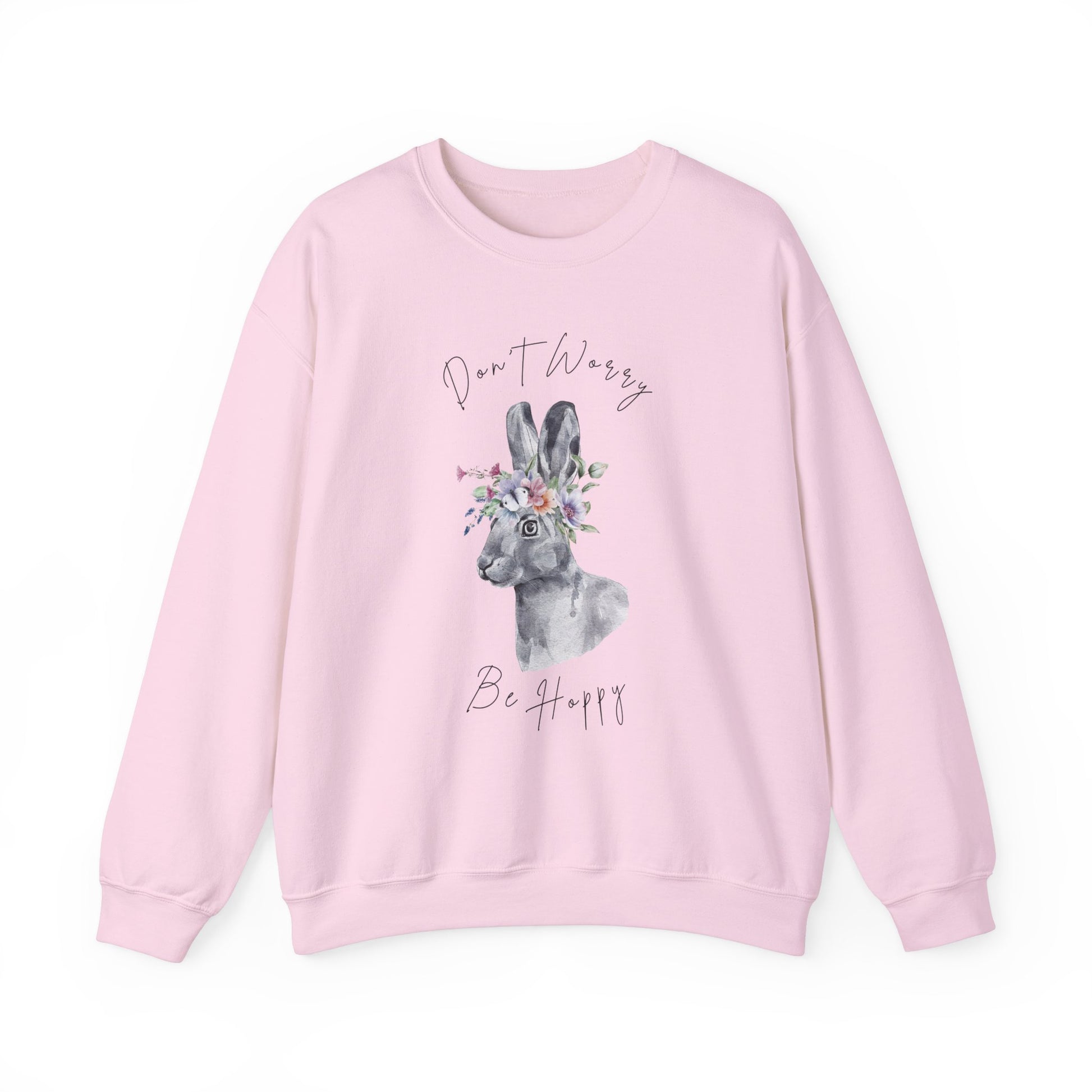 Hopping into Spring: Easter Bunny & Flowers Unisex Crewneck Sweatshirt - Wild Family Tribe