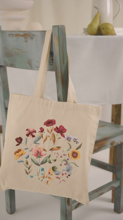 Wildflower Tote Bag - Spring Gift for Moms